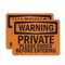 Signmission Private Please Knock Before Entering OSHA Warning Sign, Vinyl Decal, 10in W x 7in L, 2PK OS-2PACK-WS-D-710-L-12347 - alternate 1